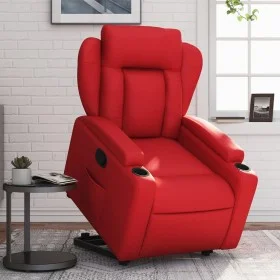 Red artificial leather lifting recliner by , Armchairs - Ref: Foro24-3204549, Price: 325,48 €, Discount: %