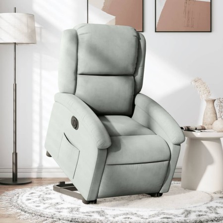 Light Gray Velvet Electric Liftable Recliner Chair by , Armchairs - Ref: Foro24-3204322, Price: 316,81 €, Discount: %