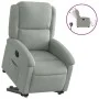 Hellgrauer, elektrisch verstellbarer Samtsessel von , Sessel - Ref: Foro24-3204322, Preis: 352,85 €, Rabatt: %