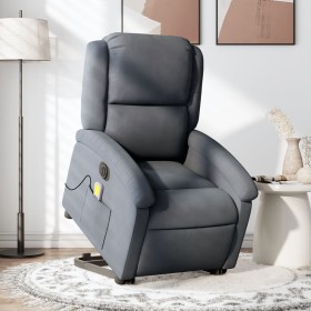 Dark gray velvet liftable reclining massage chair by , Armchairs - Ref: Foro24-3204334, Price: 351,73 €, Discount: %