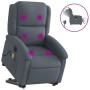 Dark gray velvet liftable reclining massage chair by , Armchairs - Ref: Foro24-3204334, Price: 351,73 €, Discount: %