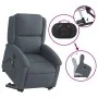 Dunkelgrauer, hochklappbarer Massagesessel aus Samt von , Sessel - Ref: Foro24-3204334, Preis: 376,56 €, Rabatt: %