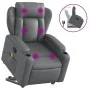 Sillón reclinable de masaje de pie cuero artificial gris de , Sillones - Ref: Foro24-3204554, Precio: 336,10 €, Descuento: %