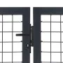 Garden fence gate with anthracite steel posts 350x140 cm by vidaXL, garden gates - Ref: Foro24-144401, Price: 478,46 €, Disco...