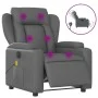 Gray synthetic leather electric reclining massage chair by , Armchairs - Ref: Foro24-3204540, Price: 288,79 €, Discount: %