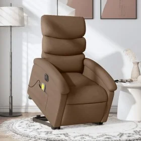 Sillón de masaje eléctrico reclinable elevable tela marrón de , Sillones - Ref: Foro24-3204018, Precio: 340,06 €, Descuento: %