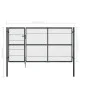 Gartenzauntor mit anthrazitfarbenen Stahlpfosten 350x140 cm von vidaXL, Gartentore - Ref: Foro24-144401, Preis: 459,40 €, Rab...