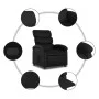 Sillón reclinable eléctrico de cuero sintético negro de , Sillones - Ref: Foro24-3204026, Precio: 245,34 €, Descuento: %