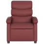 Sillón reclinable eléctrico de cuero sintético rojo tinto de , Sillones - Ref: Foro24-3204030, Precio: 248,76 €, Descuento: %