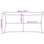 Toldo de vela HDPE rojo 160 g/m² 2,5x5 m