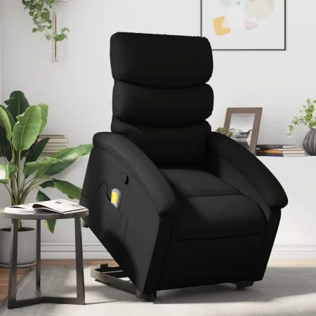 Black Artificial Leather Foot Massage Recliner by , Armchairs - Ref: Foro24-3204047, Price: 292,19 €, Discount: %