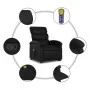 Black Artificial Leather Foot Massage Recliner by , Armchairs - Ref: Foro24-3204047, Price: 292,19 €, Discount: %