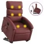 Sillón reclinable de masaje de pie cuero artificial rojo tinto de , Sillones - Ref: Foro24-3204051, Precio: 281,65 €, Descuen...