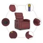 Sillón reclinable de masaje de pie cuero artificial rojo tinto de , Sillones - Ref: Foro24-3204051, Precio: 281,65 €, Descuen...