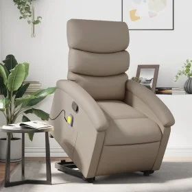 Cappuccino artificial leather foot massage recliner by , Armchairs - Ref: Foro24-3204053, Price: 341,20 €, Discount: %