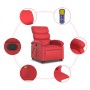 Sillón de majaje elevable eléctrico cuero artificial rojo de , Sillones - Ref: Foro24-3204066, Precio: 336,95 €, Descuento: %