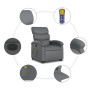 Gray synthetic leather electric lift massage chair by , Armchairs - Ref: Foro24-3204064, Price: 315,82 €, Discount: %
