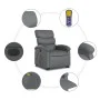 Sillón de masaje elevable eléctrico cuero sintético gris de , Sillones - Ref: Foro24-3204064, Precio: 331,76 €, Descuento: %