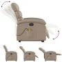 Sillón reclinable de masaje eléctrico cuero sintético capuchino de , Sillones - Ref: Foro24-3204039, Precio: 302,31 €, Descue...