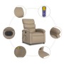 Cappuccino Synthetic Leather Electric Massage Recliner by , Armchairs - Ref: Foro24-3204039, Price: 296,46 €, Discount: %