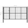 Anthracite gray steel garden gate 350x150 cm by vidaXL, garden gates - Ref: Foro24-144325, Price: 590,98 €, Discount: %