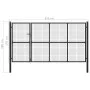 Anthracite gray steel garden gate 350x150 cm by vidaXL, garden gates - Ref: Foro24-144325, Price: 550,89 €, Discount: %