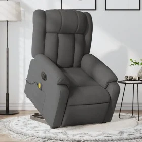 Sillón de masaje eléctrico reclinable elevable tela gris oscuro de , Sillones - Ref: Foro24-3205353, Precio: 355,79 €, Descue...