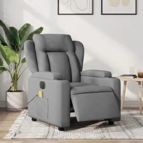 Sillón reclinable de masaje eléctrico tela gris claro de , Sillones - Ref: Foro24-3204470, Precio: 300,36 €, Descuento: %