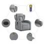 Electric Massage Recliner Light Gray Fabric by , Armchairs - Ref: Foro24-3204470, Price: 300,36 €, Discount: %