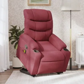 Red fabric liftable massage recliner by , Armchairs - Ref: Foro24-3206657, Price: 351,23 €, Discount: %