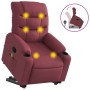 Sillón reclinable de masaje elevable tela rojo tinto de , Sillones - Ref: Foro24-3206657, Precio: 294,01 €