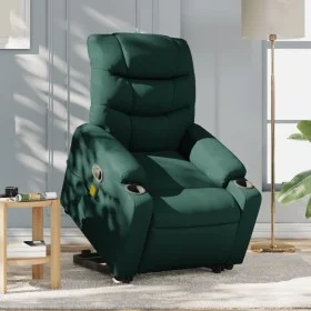 Silla de masaje reclinable de pie de tela verde oscura de , Sillones - Ref: Foro24-3206660, Precio: 352,33 €, Descuento: %