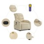 Liegender Fußmassagesessel aus cremefarbenem Stoff von , Sessel - Ref: Foro24-3206662, Preis: 327,34 €, Rabatt: %