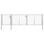 Silbernes Gartentor aus Stahl, 400 x 100 cm von vidaXL, Gartentore - Ref: Foro24-144347, Preis: 383,38 €, Rabatt: %
