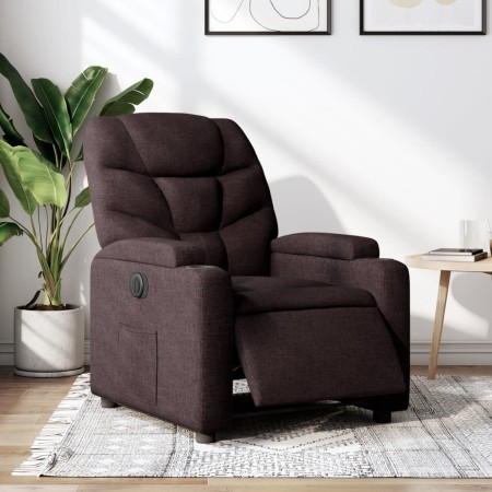 Dark Brown Fabric Electric Recliner by , Armchairs - Ref: Foro24-3204577, Price: 254,09 €, Discount: %