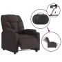 Sillón reclinable eléctrico tela marrón oscuro de , Sillones - Ref: Foro24-3204577, Precio: 249,08 €, Descuento: %