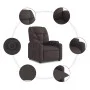 Sillón reclinable eléctrico tela marrón oscuro de , Sillones - Ref: Foro24-3204577, Precio: 249,08 €, Descuento: %