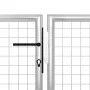 Puerta de jardín de acero plateado 400x100 cm de vidaXL, Puertas de jardín - Ref: Foro24-144347, Precio: 376,88 €, Descuento: %