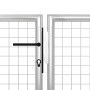 Silbernes Gartentor aus Stahl, 400 x 100 cm von vidaXL, Gartentore - Ref: Foro24-144347, Preis: 383,38 €, Rabatt: %