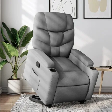 Light Gray Fabric Liftable Recliner by , Armchairs - Ref: Foro24-3204596, Price: 286,29 €, Discount: %