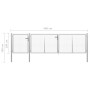 Puerta de jardín de acero plateado 400x100 cm de vidaXL, Puertas de jardín - Ref: Foro24-144347, Precio: 383,35 €
