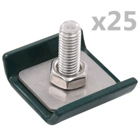 Lattice connector 25 sets green by vidaXL, Accessories for gates and fences - Ref: Foro24-144499, Price: 36,53 €, Discount: %