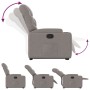 Hebbarer Liegesessel aus taupegrauem Stoff von , Sessel - Ref: Foro24-3204604, Preis: 264,29 €, Rabatt: %