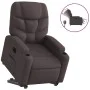 Sillón eléctrico reclinable elevable de tela marrón oscuro de , Sillones - Ref: Foro24-3204625, Precio: 332,76 €, Descuento: %