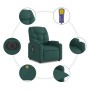 Sillón masaje eléctrico reclinable elevable tela verde oscuro de , Sillones - Ref: Foro24-3204638, Precio: 327,29 €, Descuent...