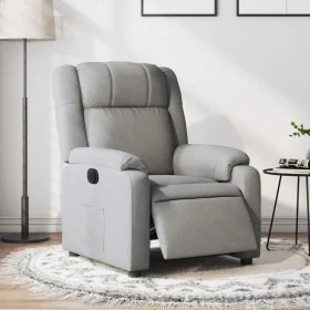 Electric recliner light gray fabric by , Armchairs - Ref: Foro24-3205178, Price: 232,73 €, Discount: %