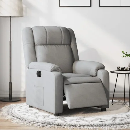 Sillón reclinable eléctrico tela gris claro de , Sillones - Ref: Foro24-3205178, Precio: 232,73 €, Descuento: %