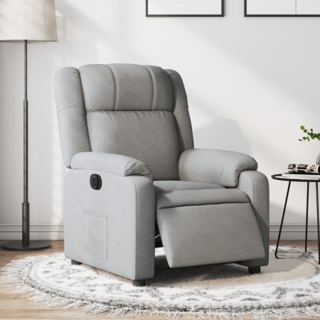 Sillón reclinable eléctrico tela gris claro de , Sillones - Ref: Foro24-3205178, Precio: 230,98 €, Descuento: %