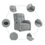 Sillón reclinable eléctrico tela gris claro de , Sillones - Ref: Foro24-3205178, Precio: 232,73 €, Descuento: %
