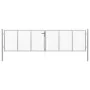 Silberverzinktes Gartentor aus Stahl, 415 x 150 cm von vidaXL, Gartentore - Ref: Foro24-144299, Preis: 354,53 €, Rabatt: %